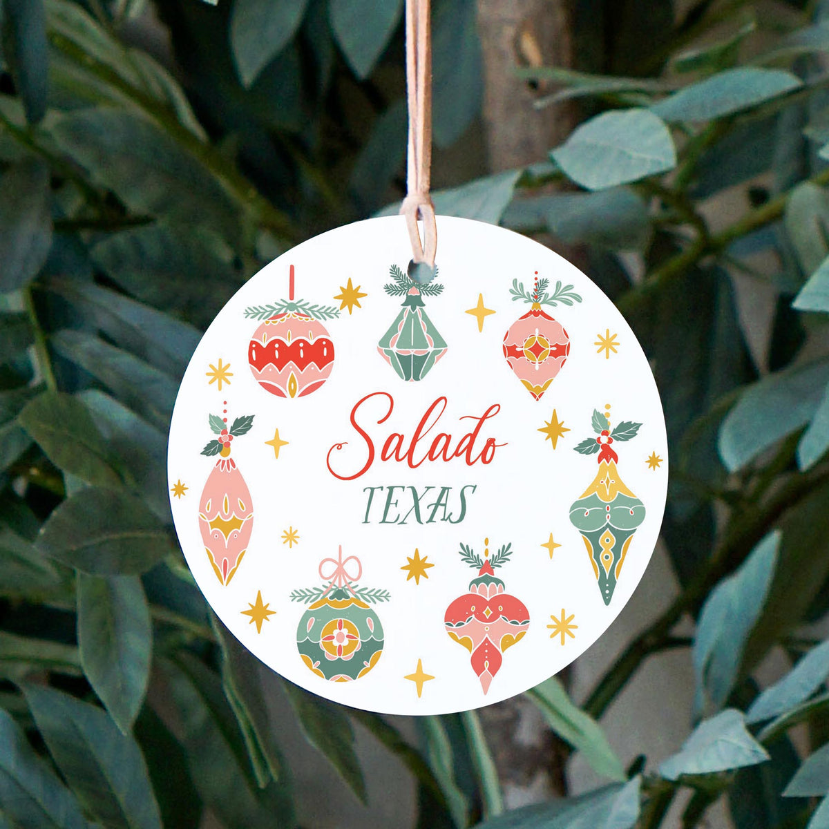 4" Round Ornament-Ornament Gems Salado Texas -2