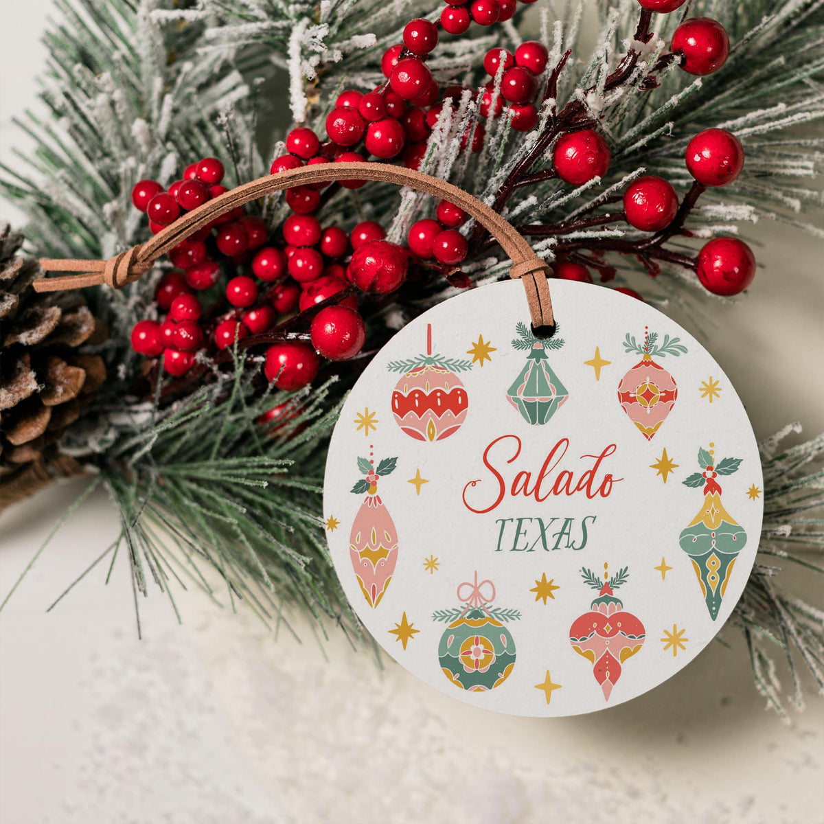 4" Round Ornament-Ornament Gems Salado Texas -3
