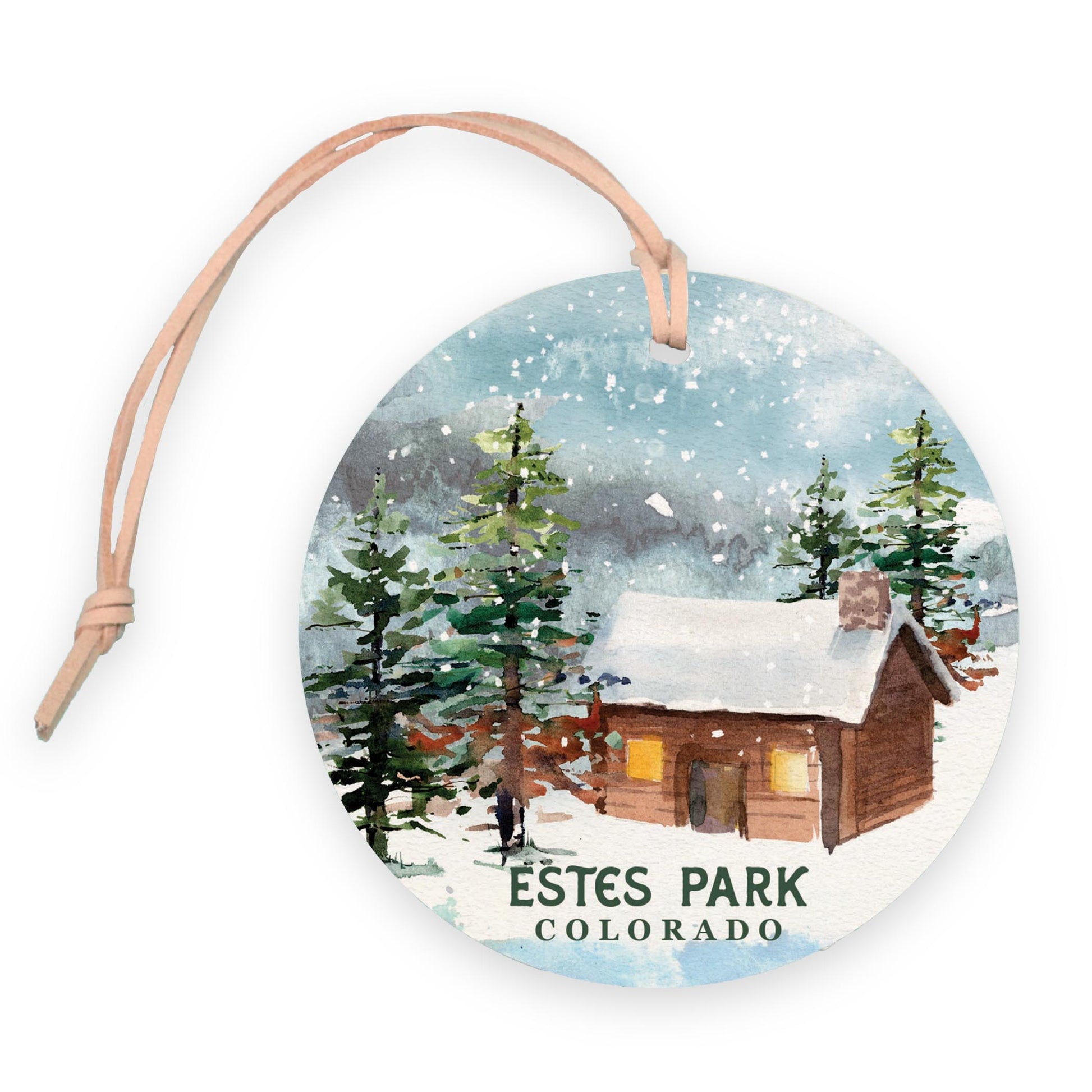 4" Round Ornament-Love+Local Woodland -0