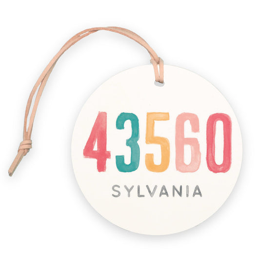 4" Round Ornament-Watercolor Zip 43560 Sylvania Ohio -0