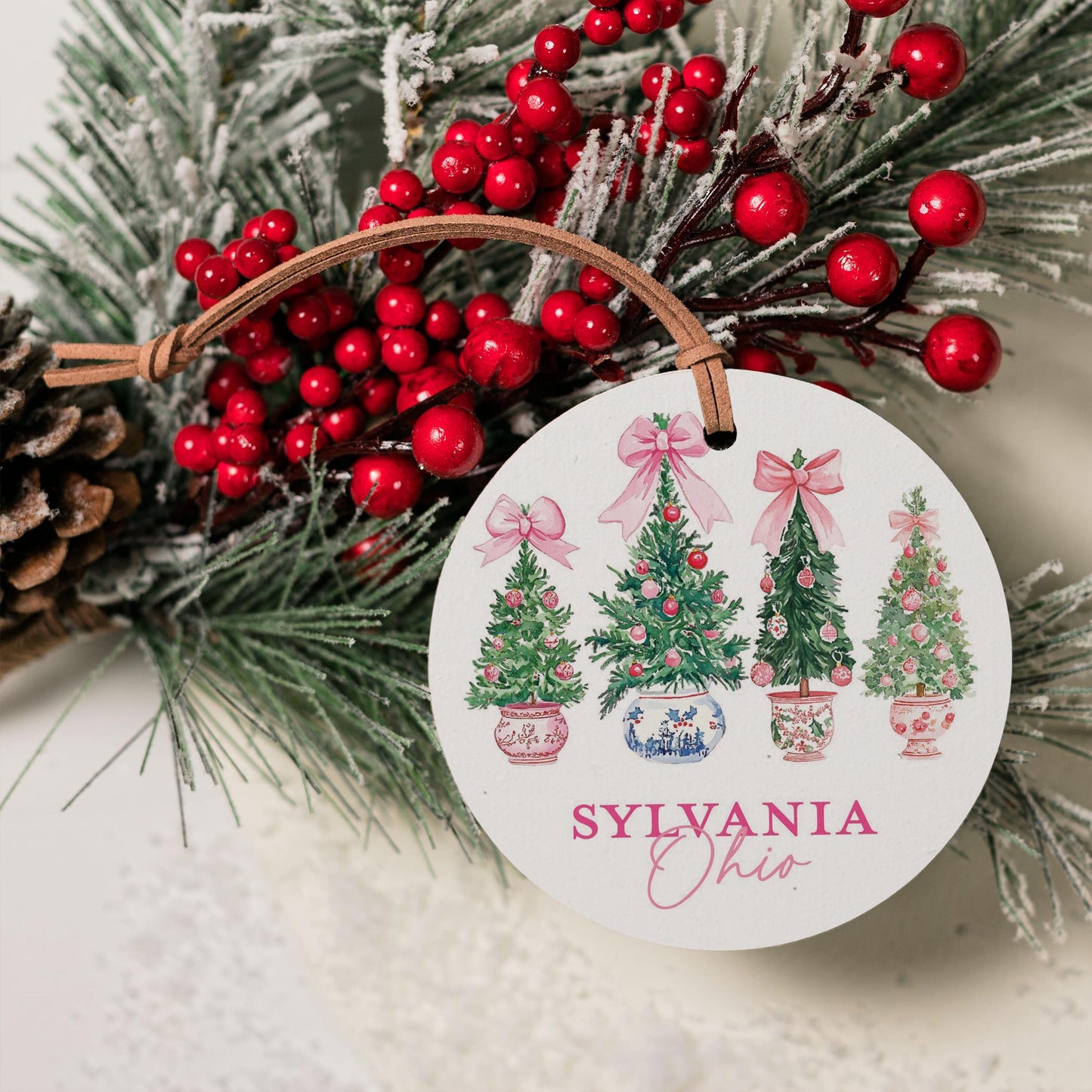 4" Round Ornament-Blush & Baubles Sylvania Ohio -3