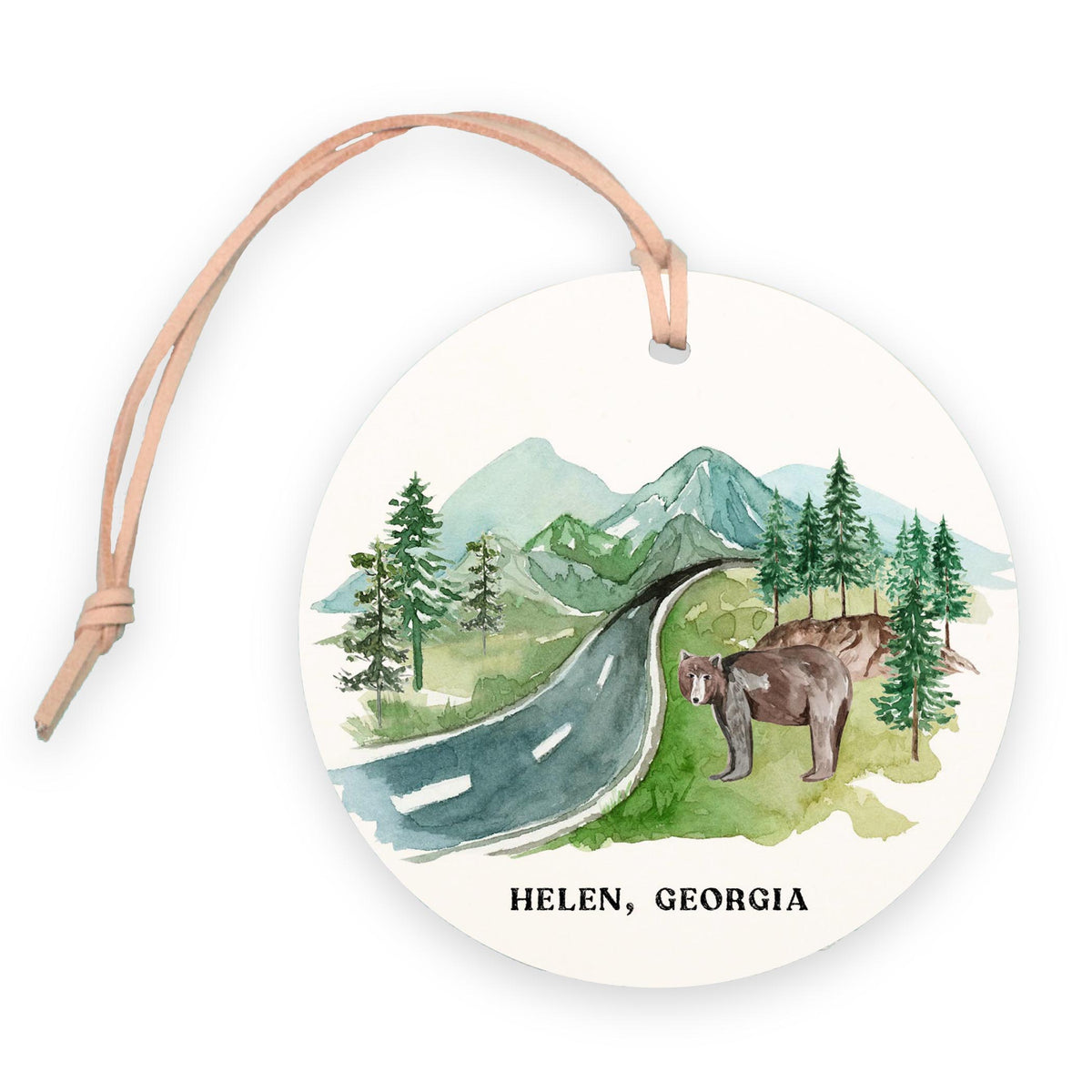4" Round Ornament-Mountain Local Helen Georgia -0