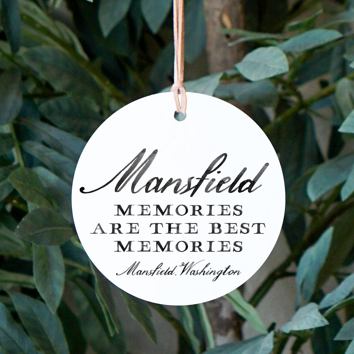 4" Round Ornament-Memories Mansfield Washington -2