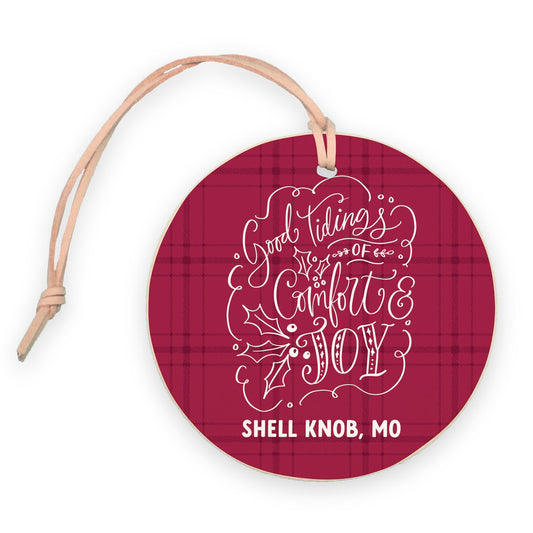 4" Round Ornament-Winterberry Shell Knob Missouri -0