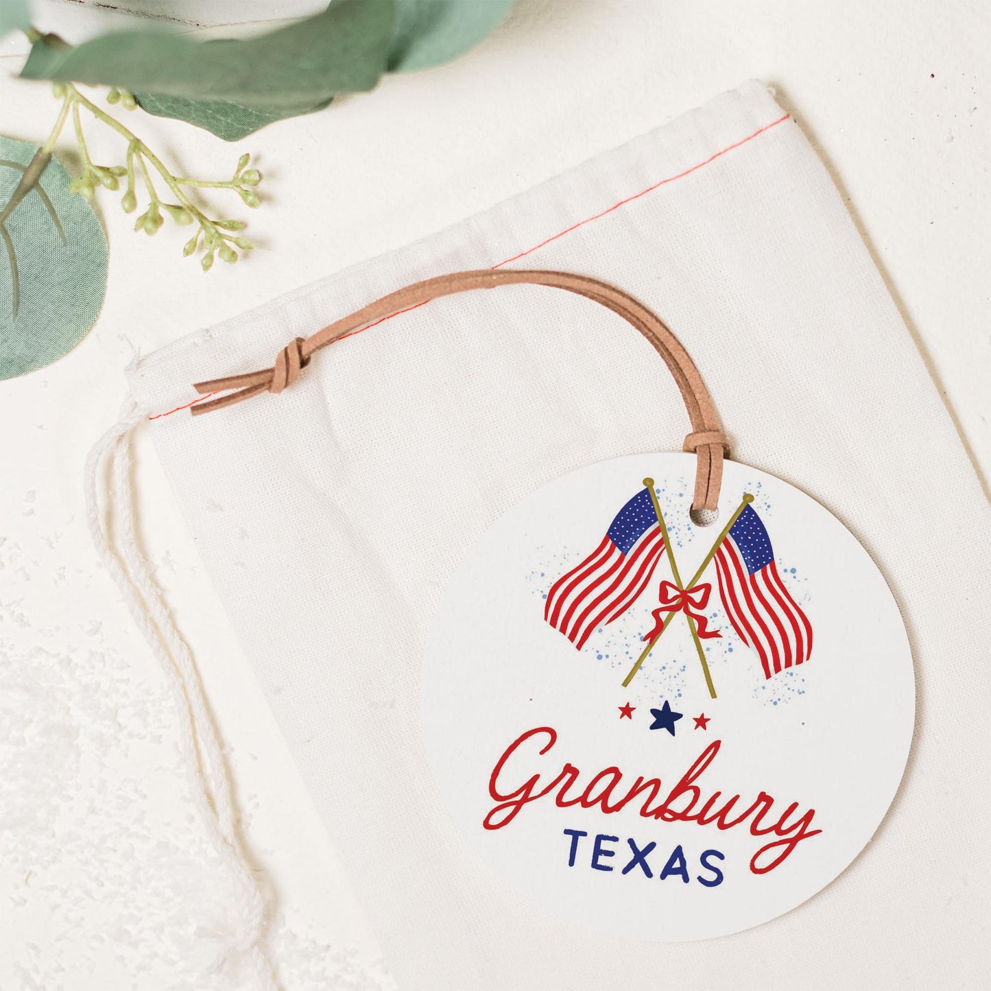 4" Round Ornament-American Summer Granbury Texas -1