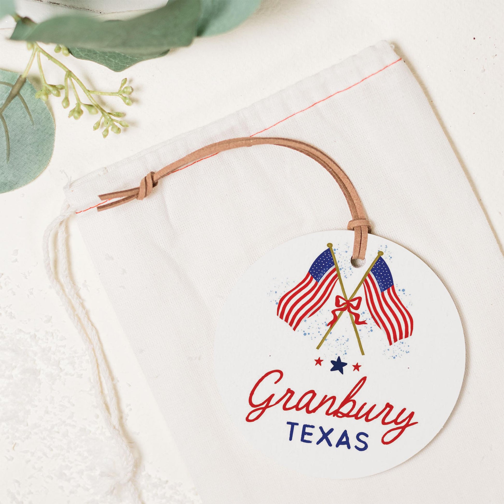 4" Round Ornament-American Summer Granbury Texas -1