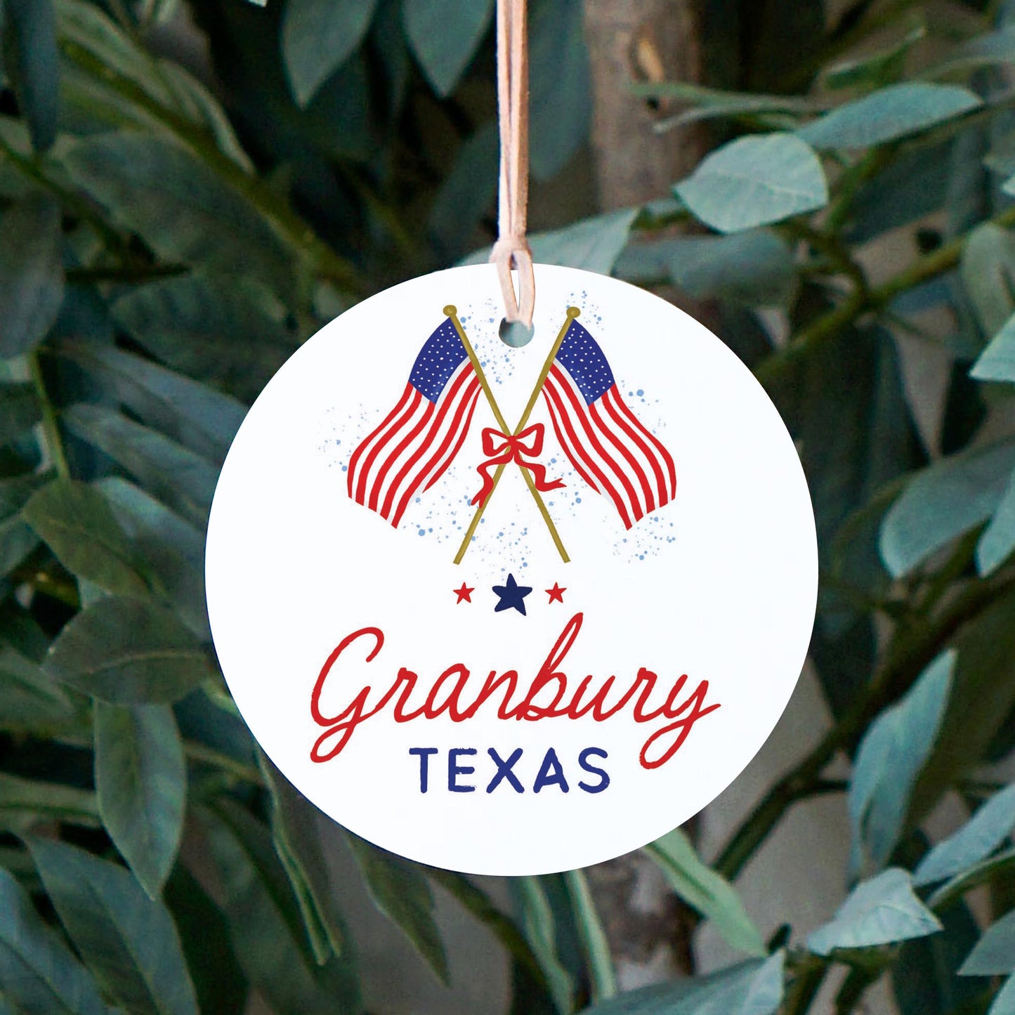 4" Round Ornament-American Summer Granbury Texas -2