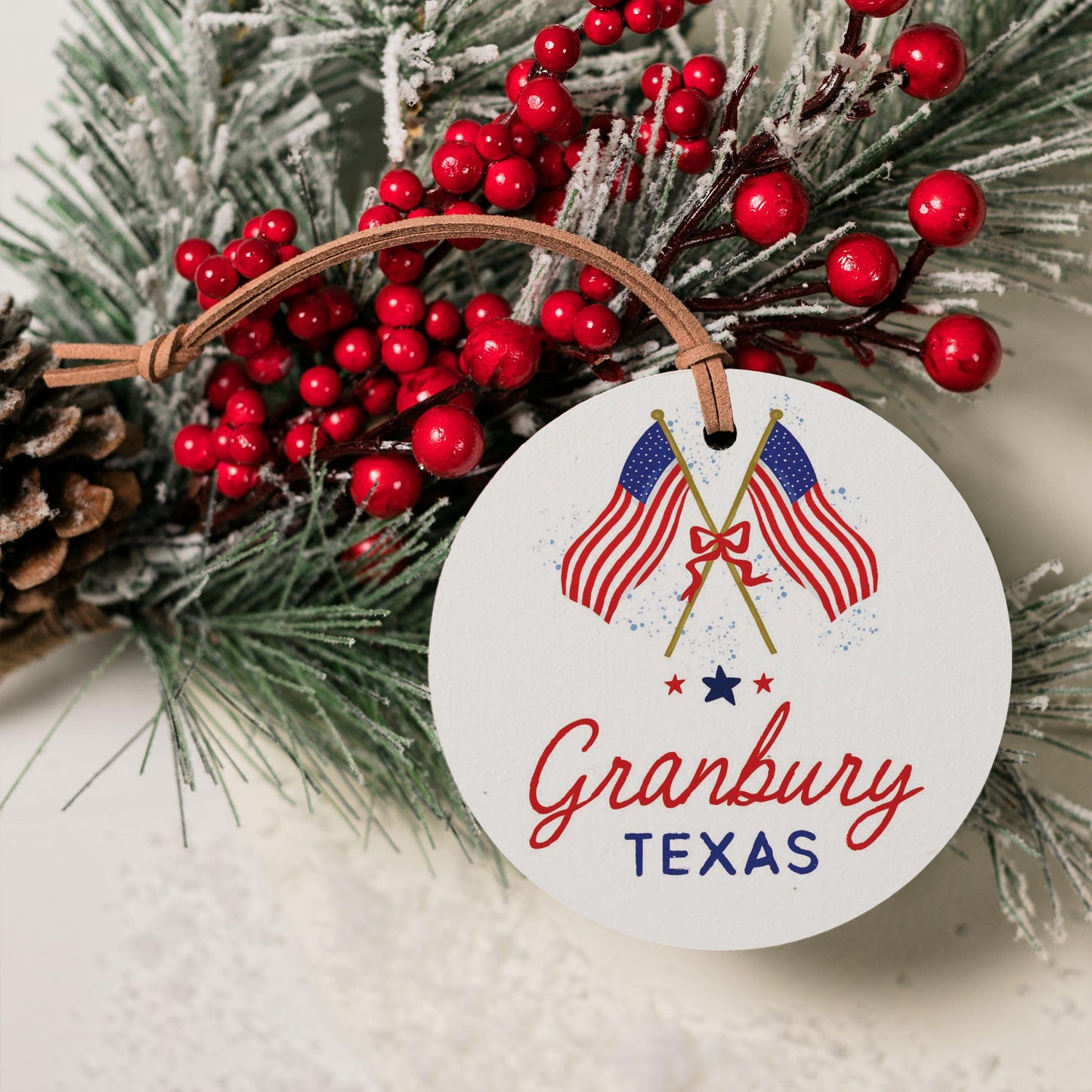 4" Round Ornament-American Summer Granbury Texas -3