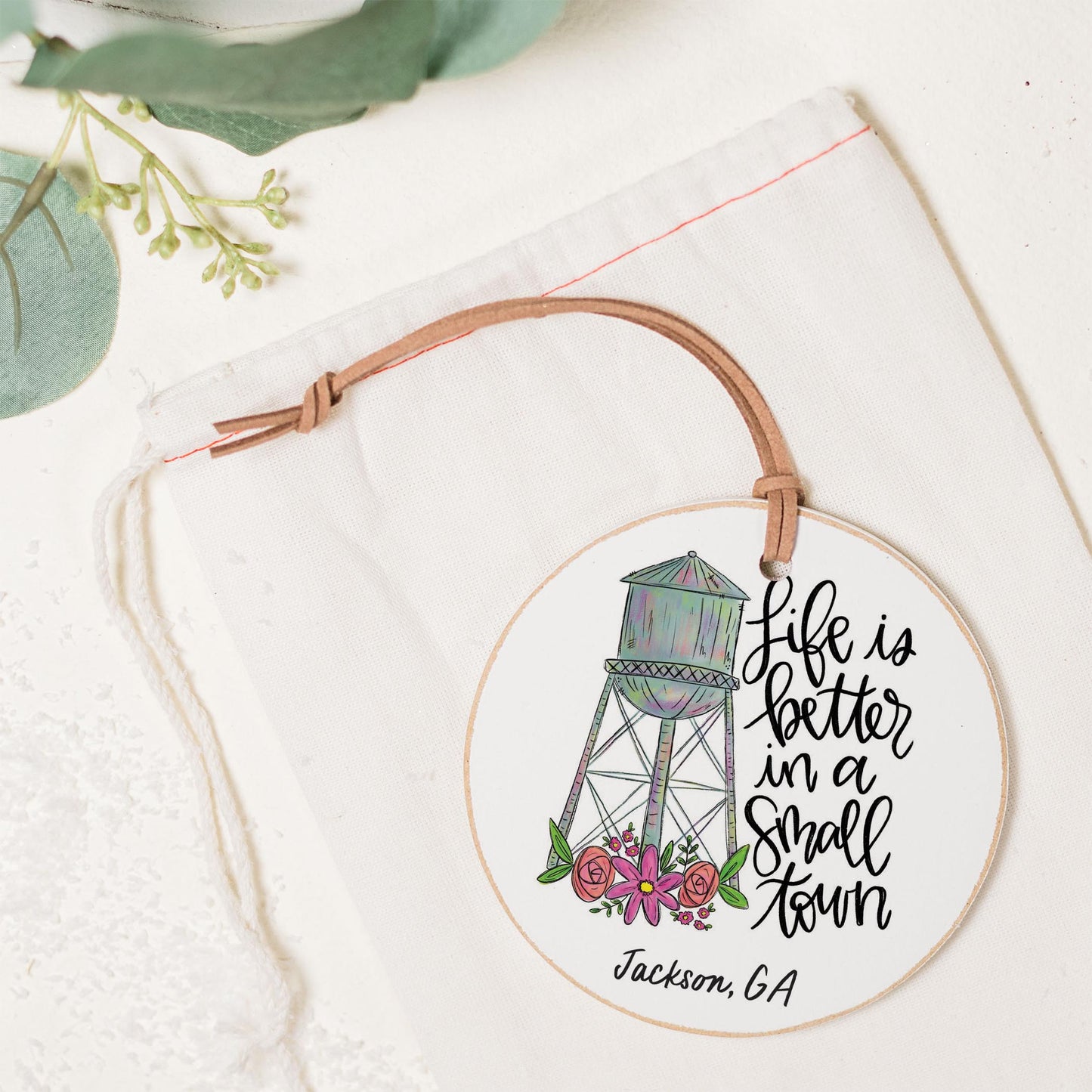 4" Round Ornament-Life Is Better Jackson Georgia -1