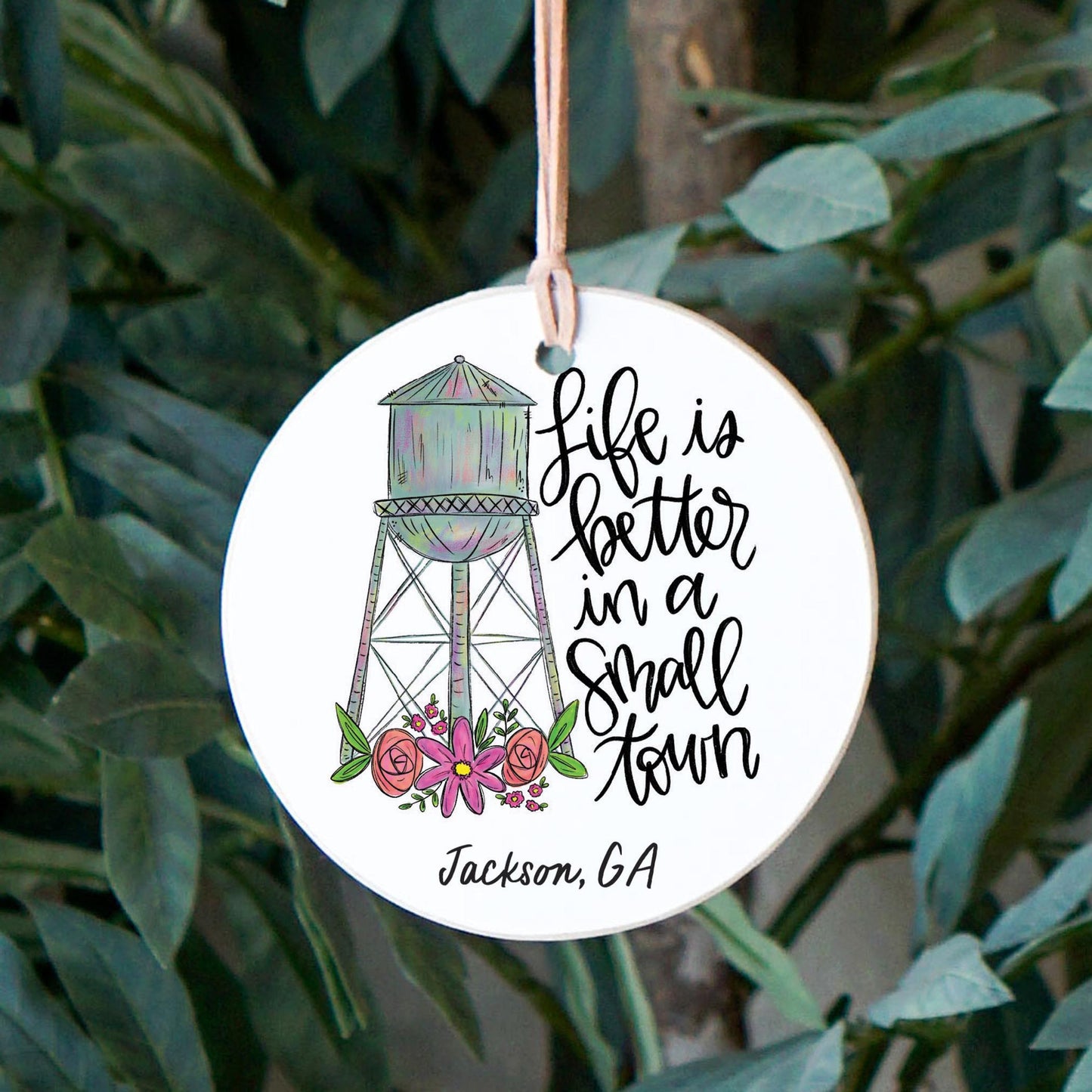 4" Round Ornament-Life Is Better Jackson Georgia -2