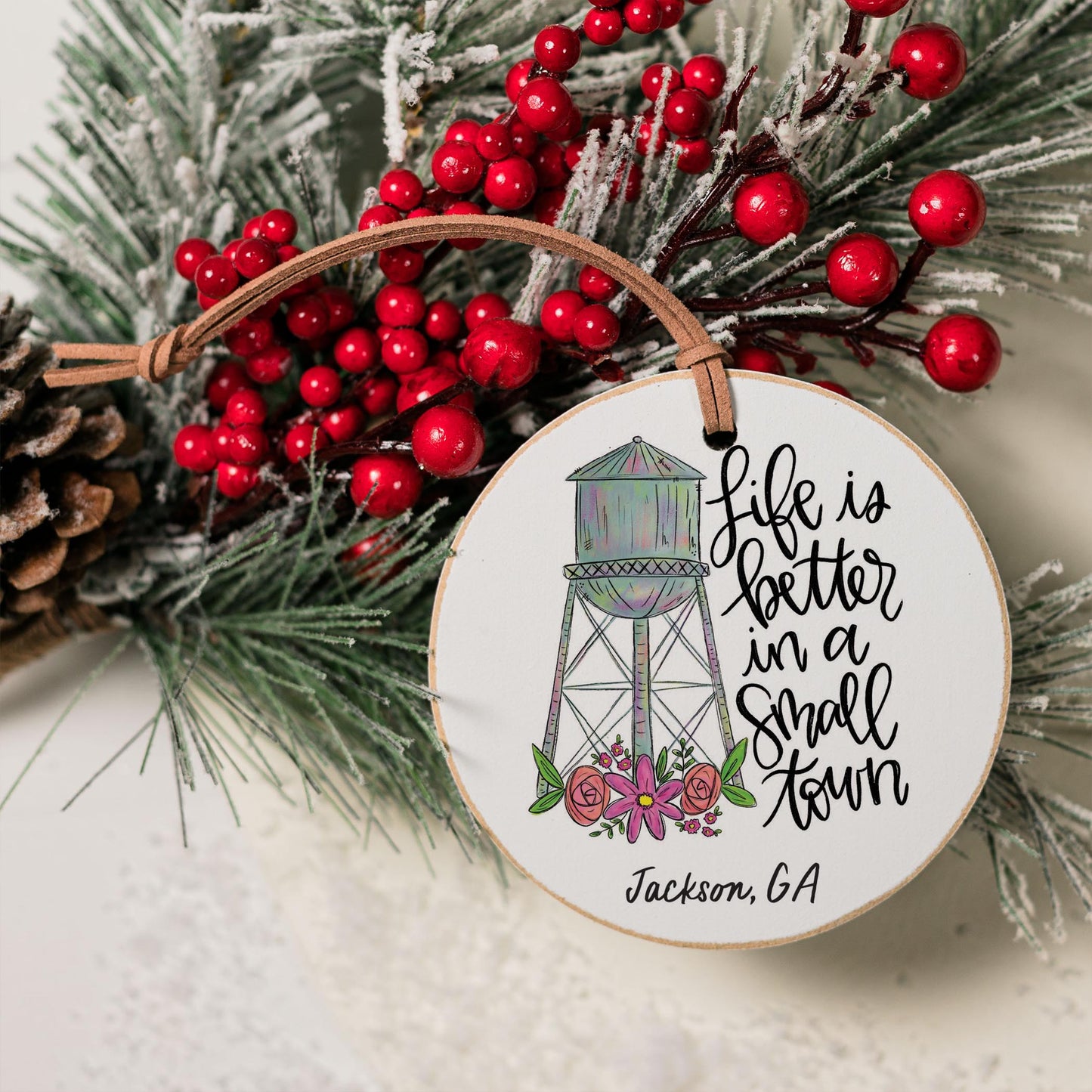 4" Round Ornament-Life Is Better Jackson Georgia -3
