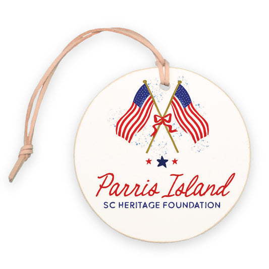 4" Round Ornament-American Summer Parris Island SC Heritage Foundation -0