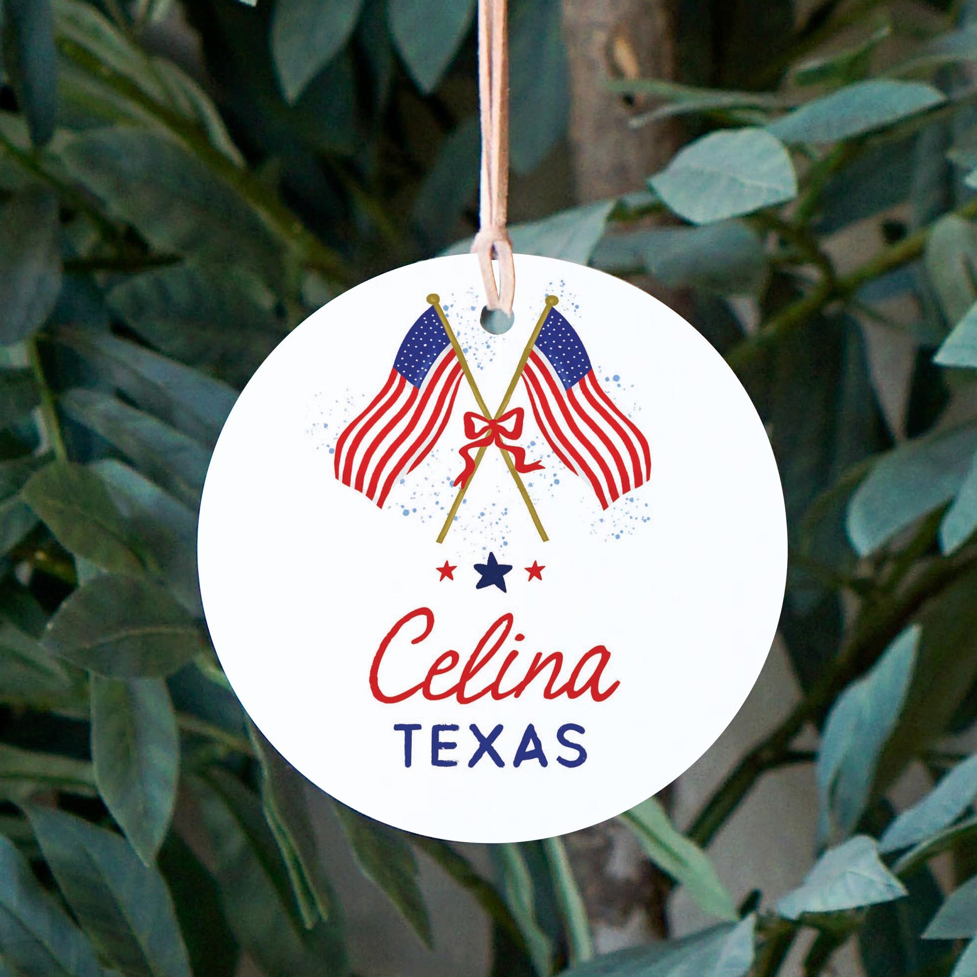 4" Round Ornament-American Summer Celina Texas -2