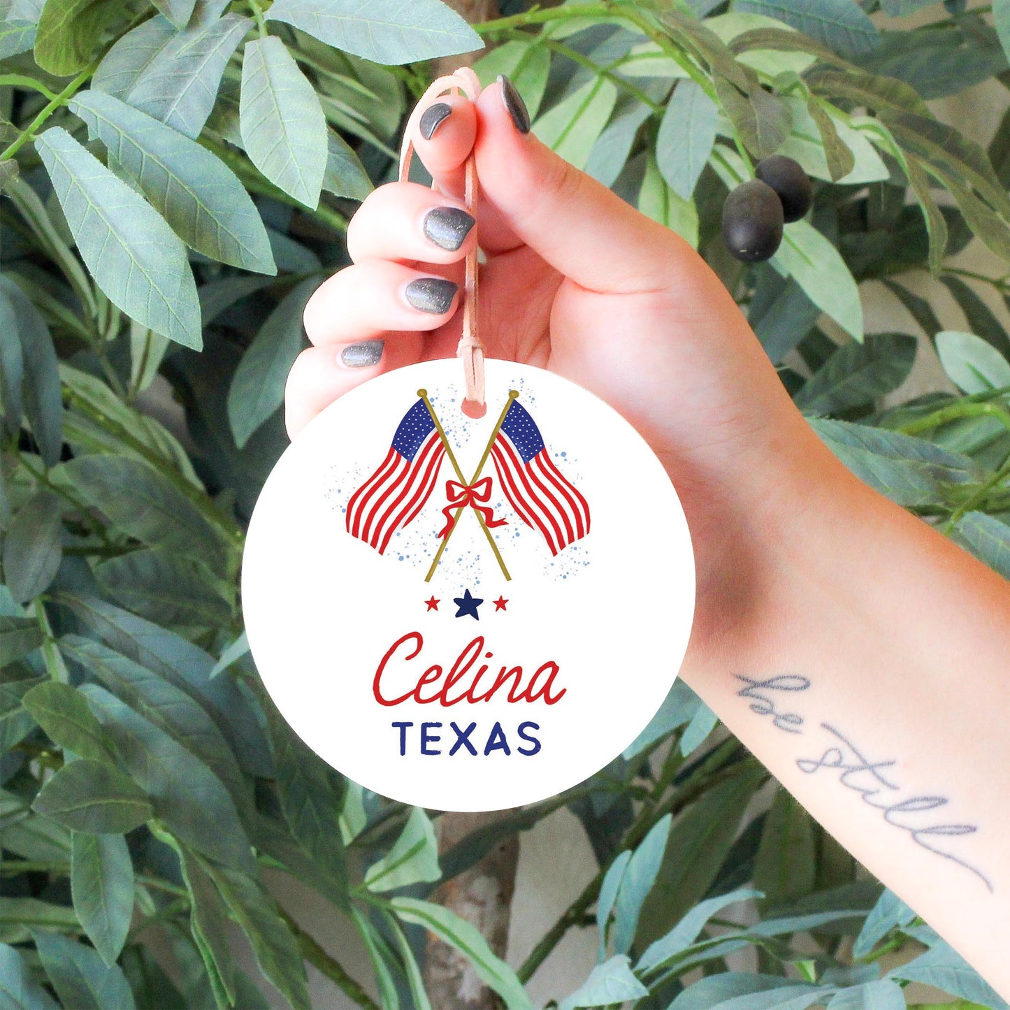 4" Round Ornament-American Summer Celina Texas -4