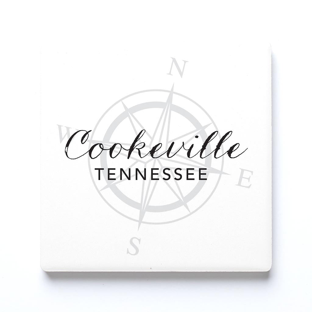 Ceramic Square Coaster-Compass Cookeville Tennessee -0