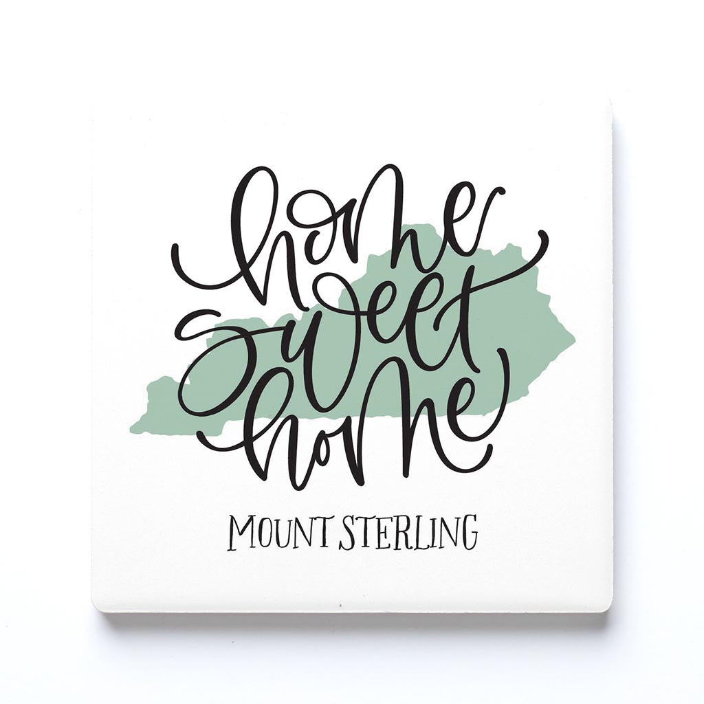 Ceramic Square Coaster-Home Sweet Home Mount Sterling Kentucky -0