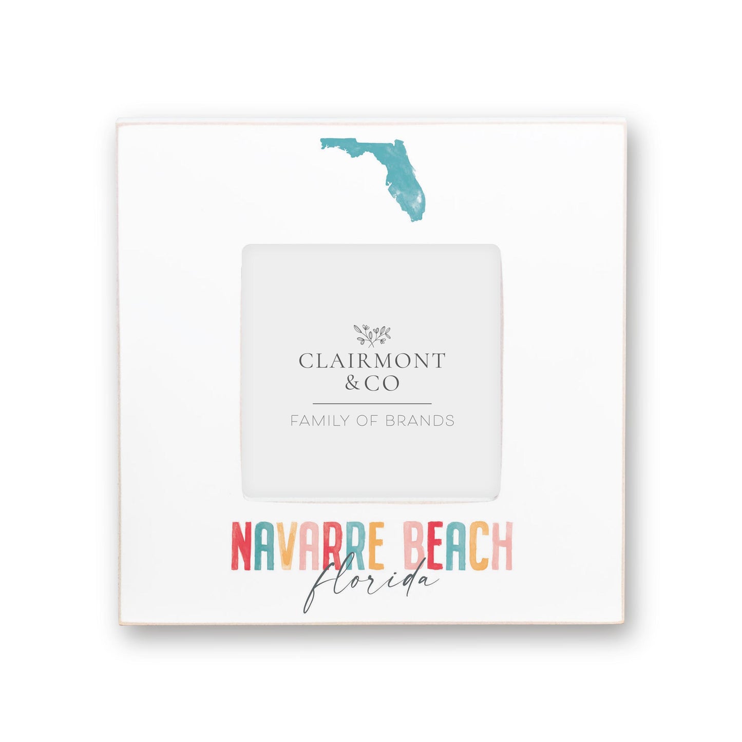 Simply Square Frame-Watercolor City Navarre Beach Florida -0