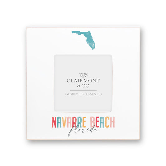 Simply Square Frame-Watercolor City Navarre Beach Florida -0