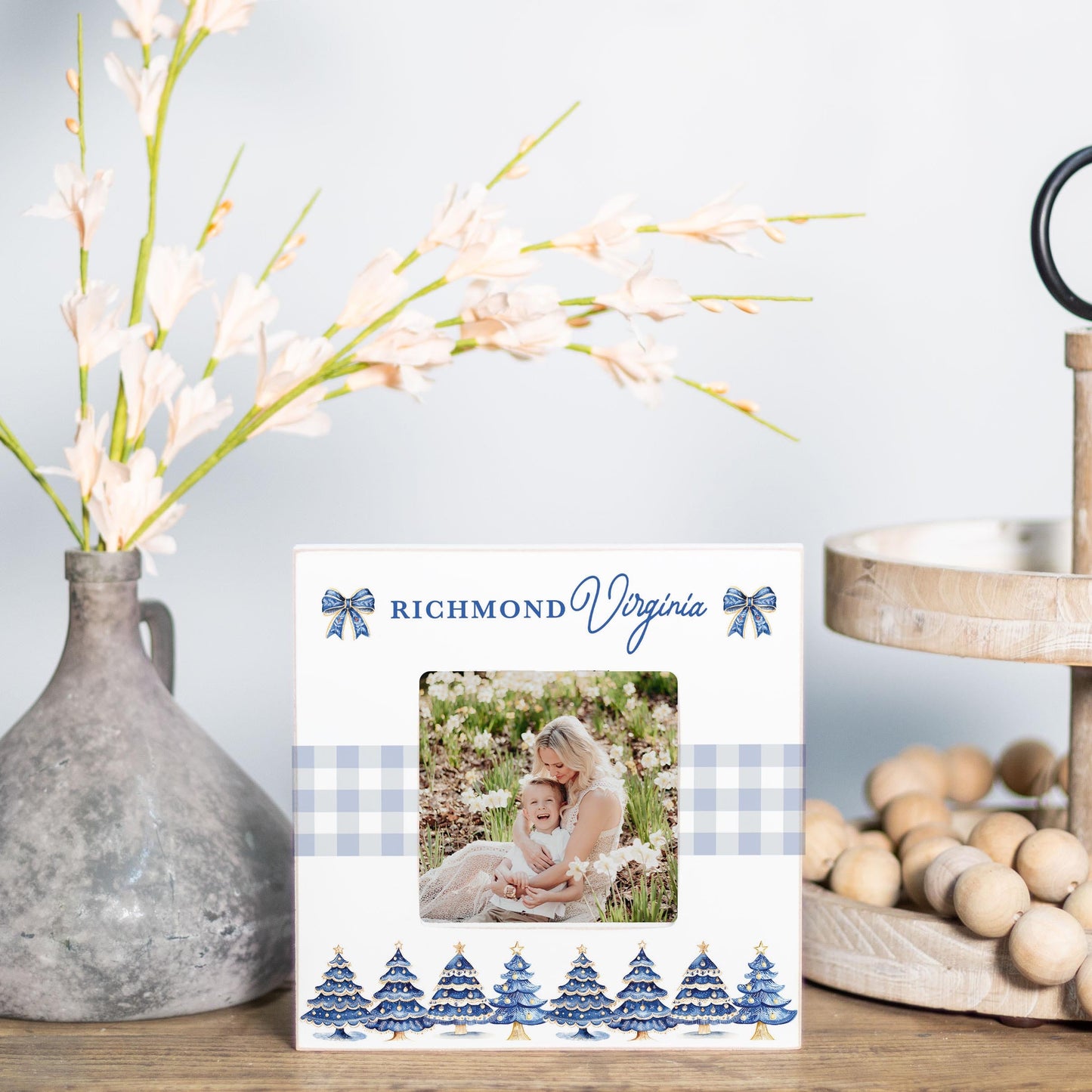 Simply Square Frame-Love+Local Blue Noel - A Grand Millennial Christmas