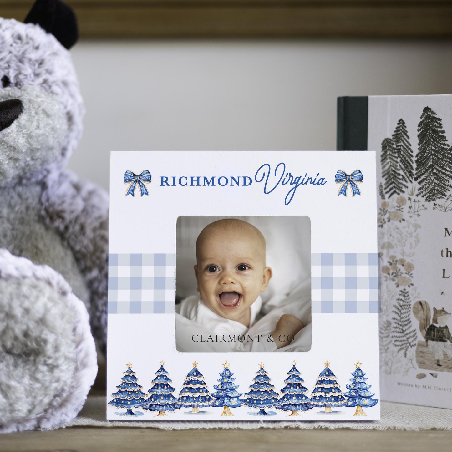 Simply Square Frame-Love+Local Blue Noel - A Grand Millennial Christmas
