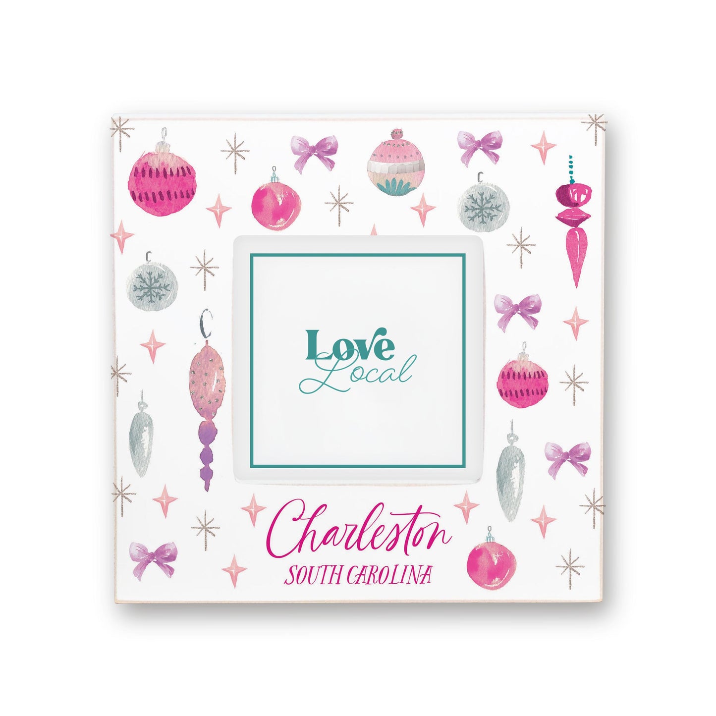 Simply Square Frame-Watercolor Sugar Plum Ornaments -0