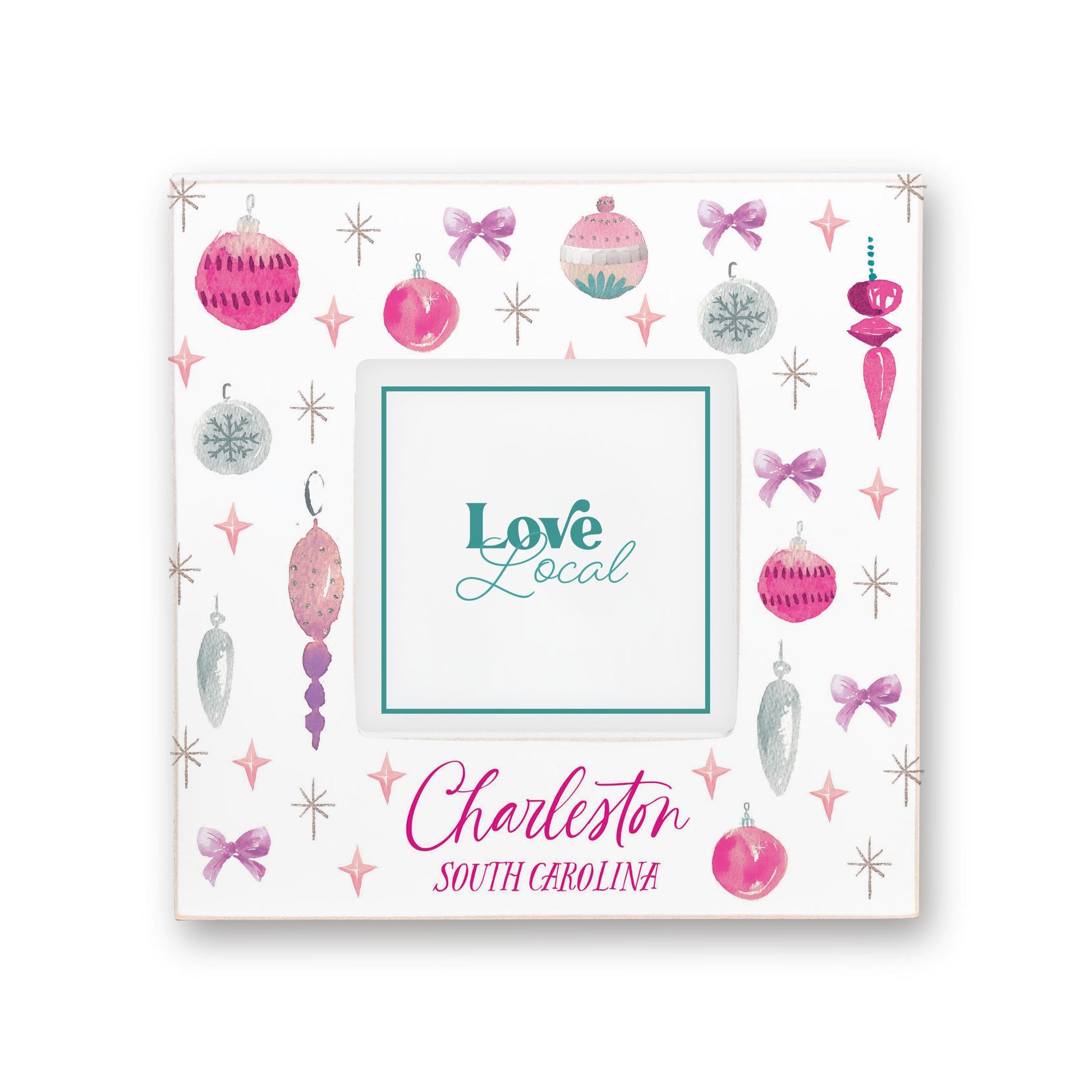 Simply Square Frame-Watercolor Sugar Plum Ornaments -0