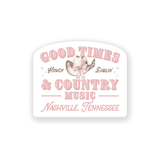 Vinyl Sticker-Love+Local Coquette Cowgirl Good Times -0