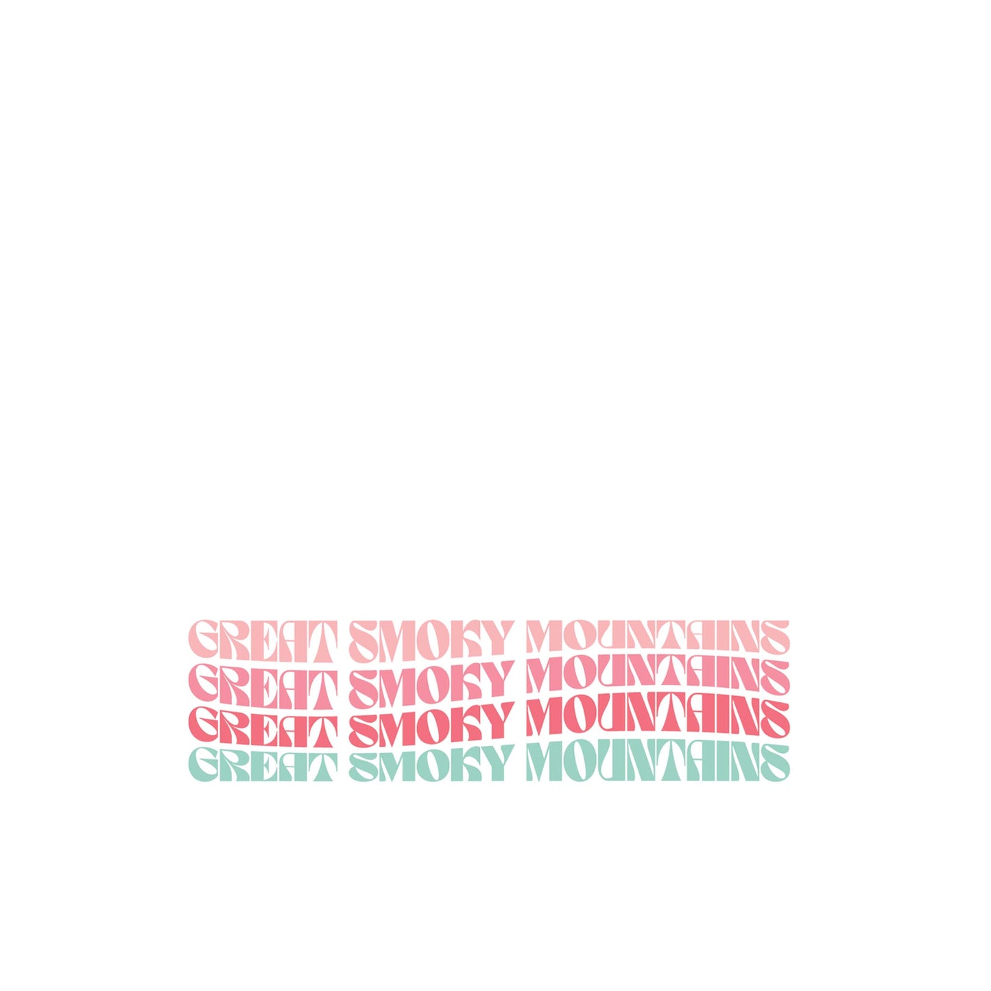 Vinyl Sticker-Retro Wave Great Smoky Mountains