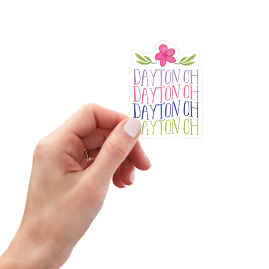 Vinyl Sticker-Flower Wave Dayton Ohio -0