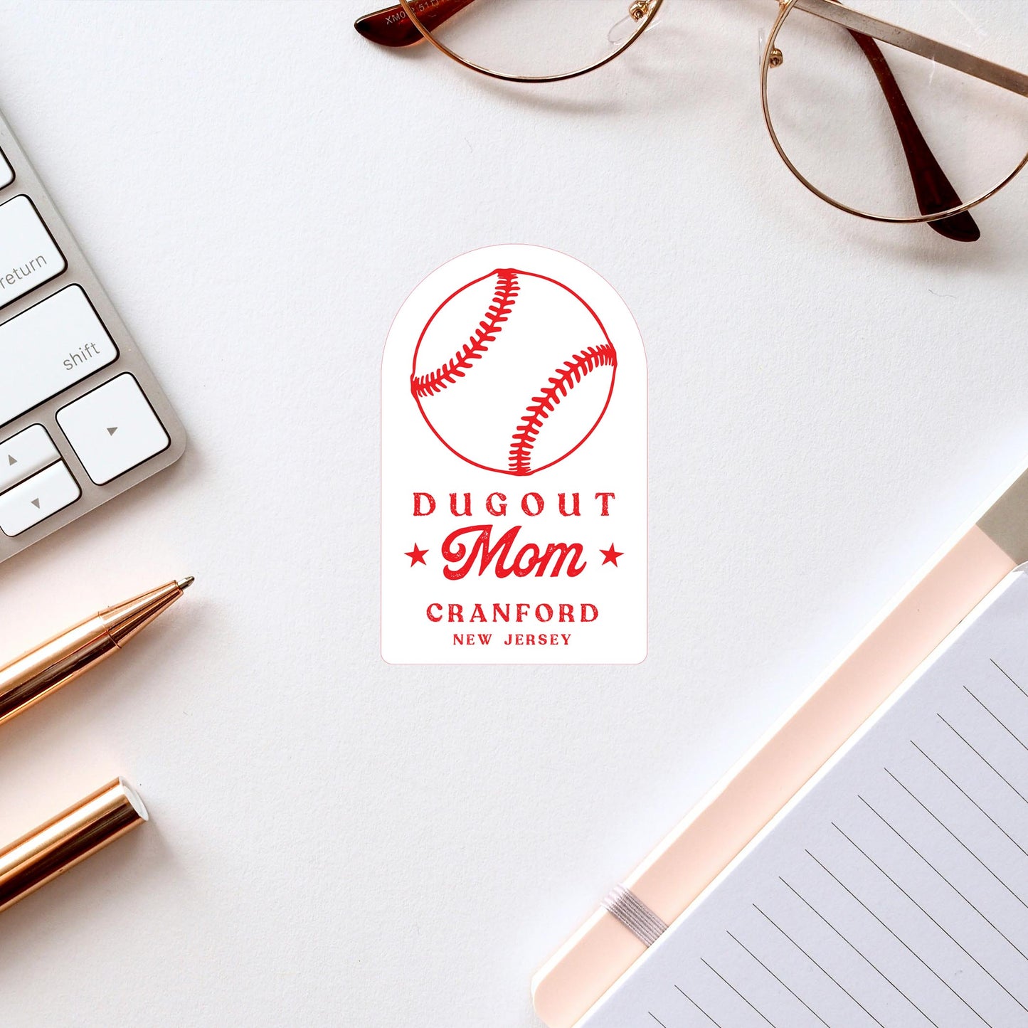 Vinyl Sticker-Custom Little League Dugout Mom -2