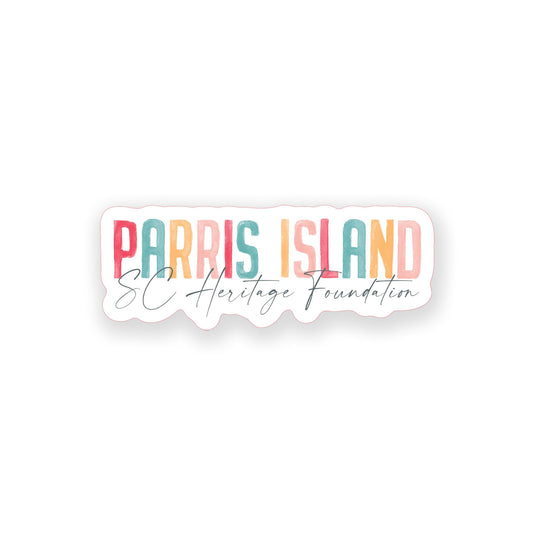 Vinyl Sticker-Watercolor City Parris Island SC Heritage Foundation -0
