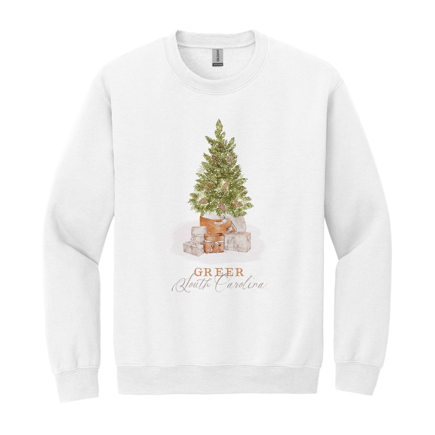 Gildan Sweatshirt White-Cottage Tree Greer South Carolina -0
