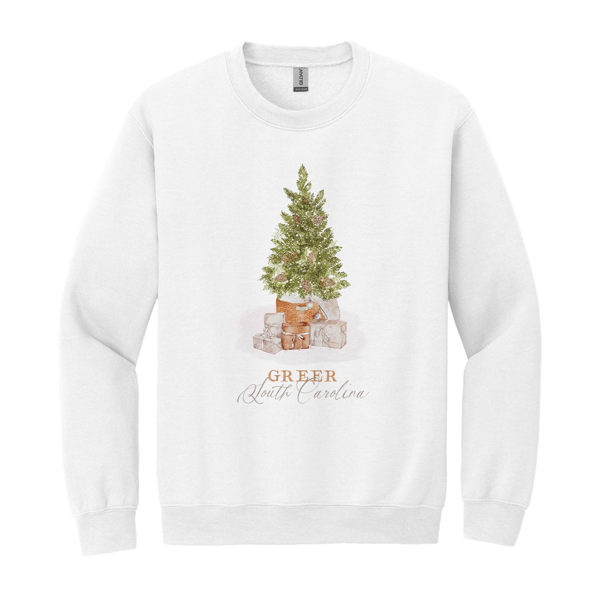 Gildan Sweatshirt White-Cottage Tree Greer South Carolina -0