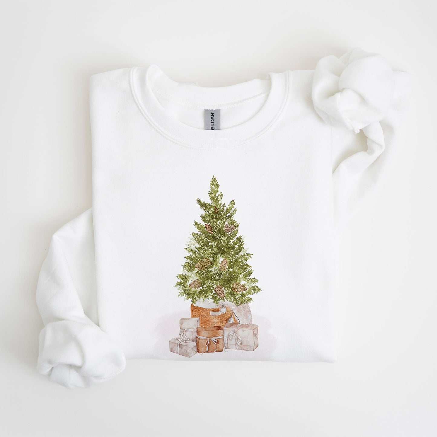Gildan Sweatshirt White-Cottage Tree Duke & Lola's Lake Latonka