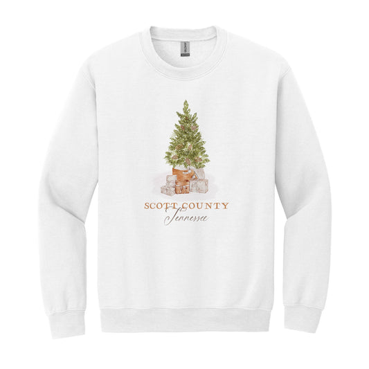 Gildan Sweatshirt White-Cottage Tree Scott County Tennessee -0