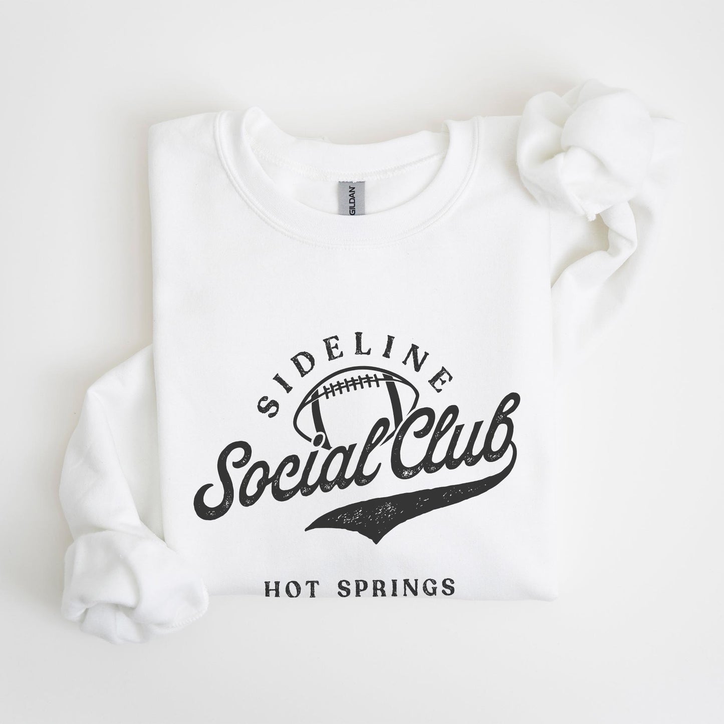 Gildan Sweatshirt White-Football Mom | Custom | Personalize -4
