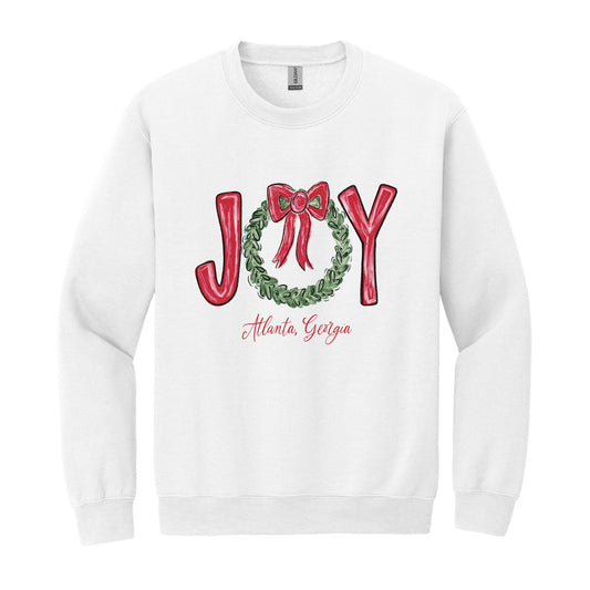 Gildan Sweatshirt White-Love+Local Make It Merry -0