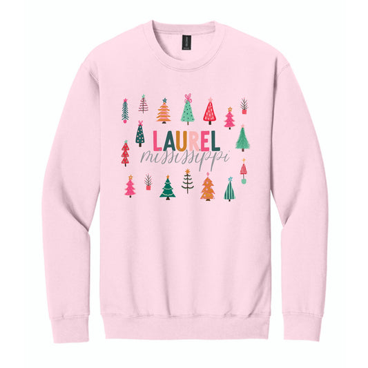 Gildan Sweatshirt Light Pink-Love + Local Whimsy Wonderland Bright -0