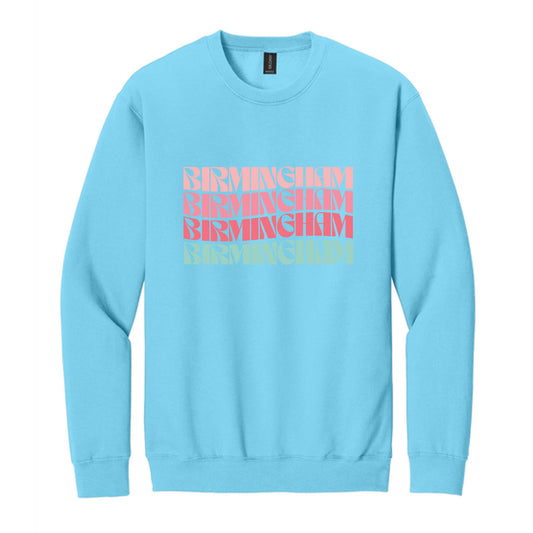 Gildan Sweatshirt Sky Blue-Retro Wave -0