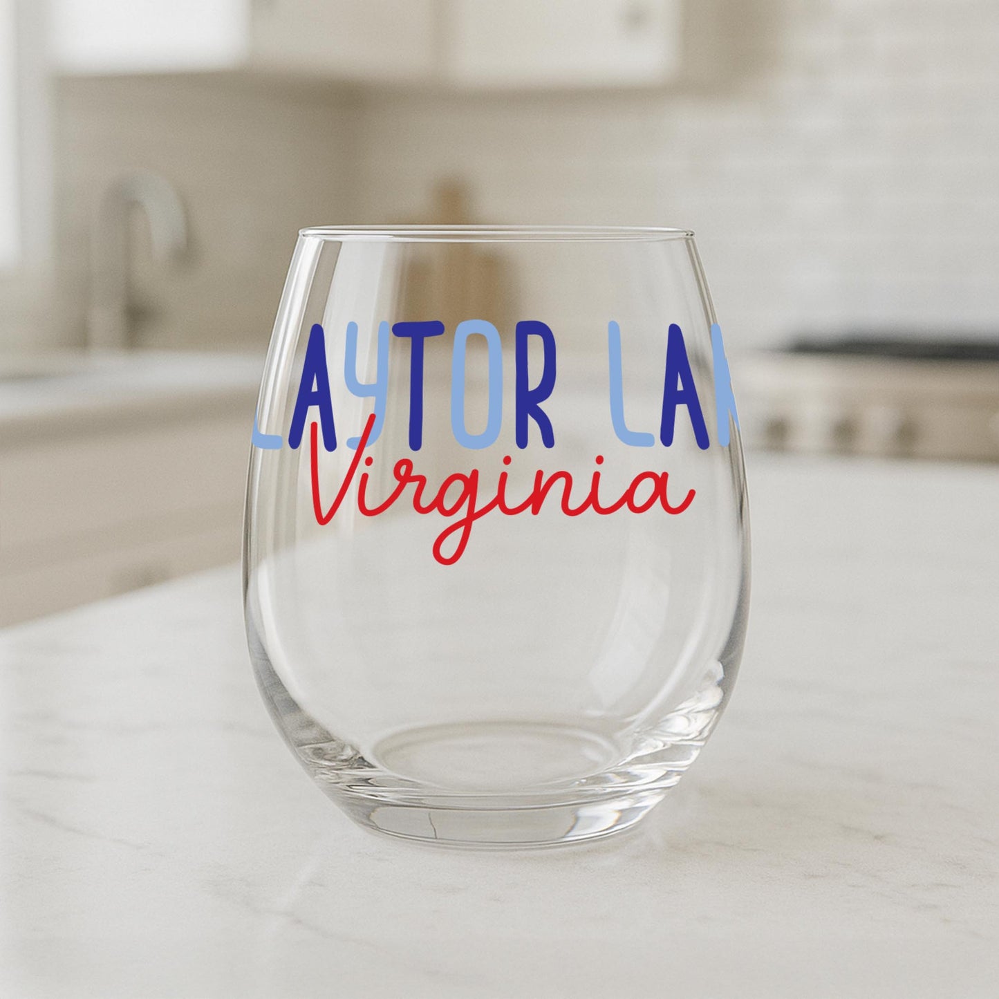 15oz Stemless Wine Glass-4th of July Claytor Lake Virginia -1