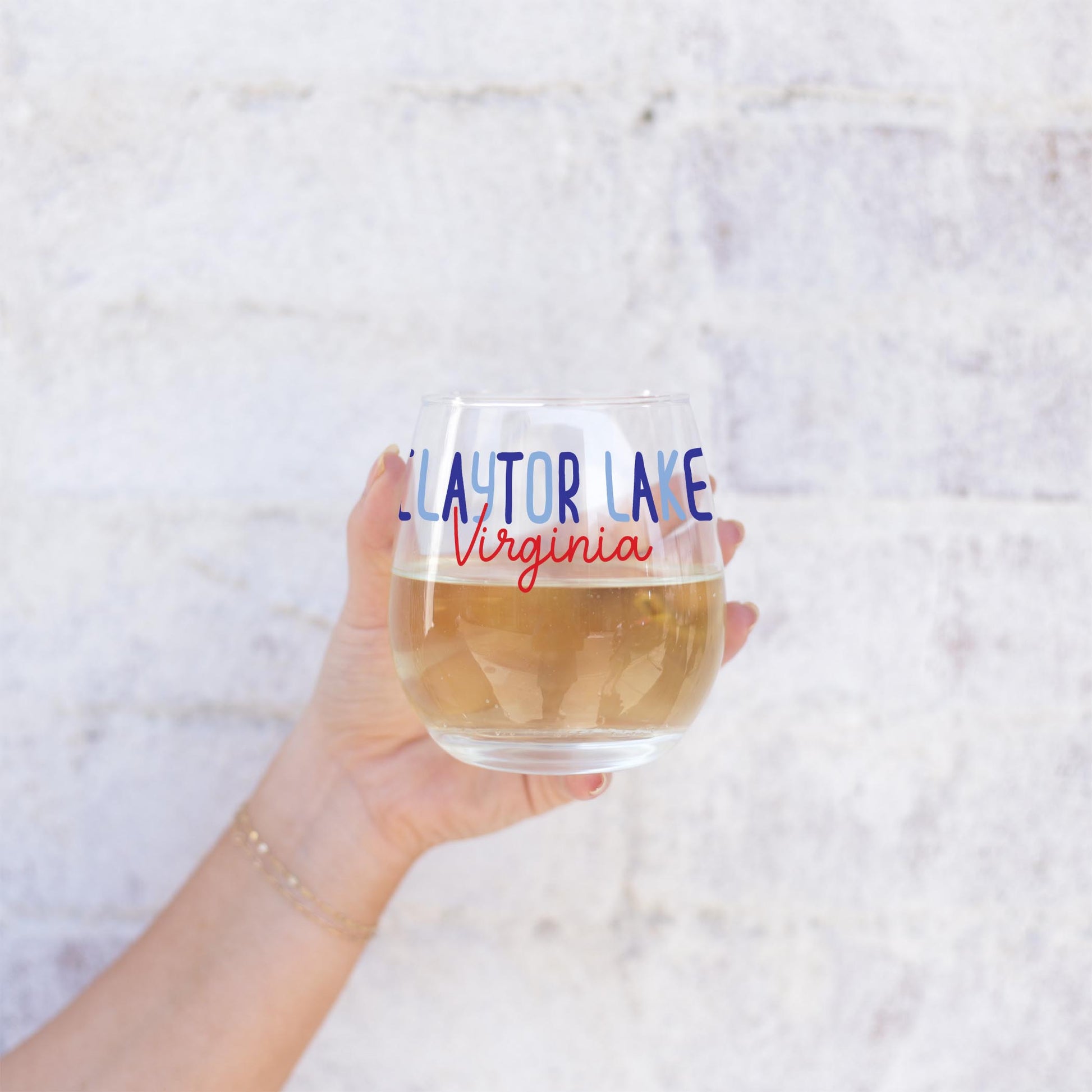 15oz Stemless Wine Glass-4th of July Claytor Lake Virginia -2