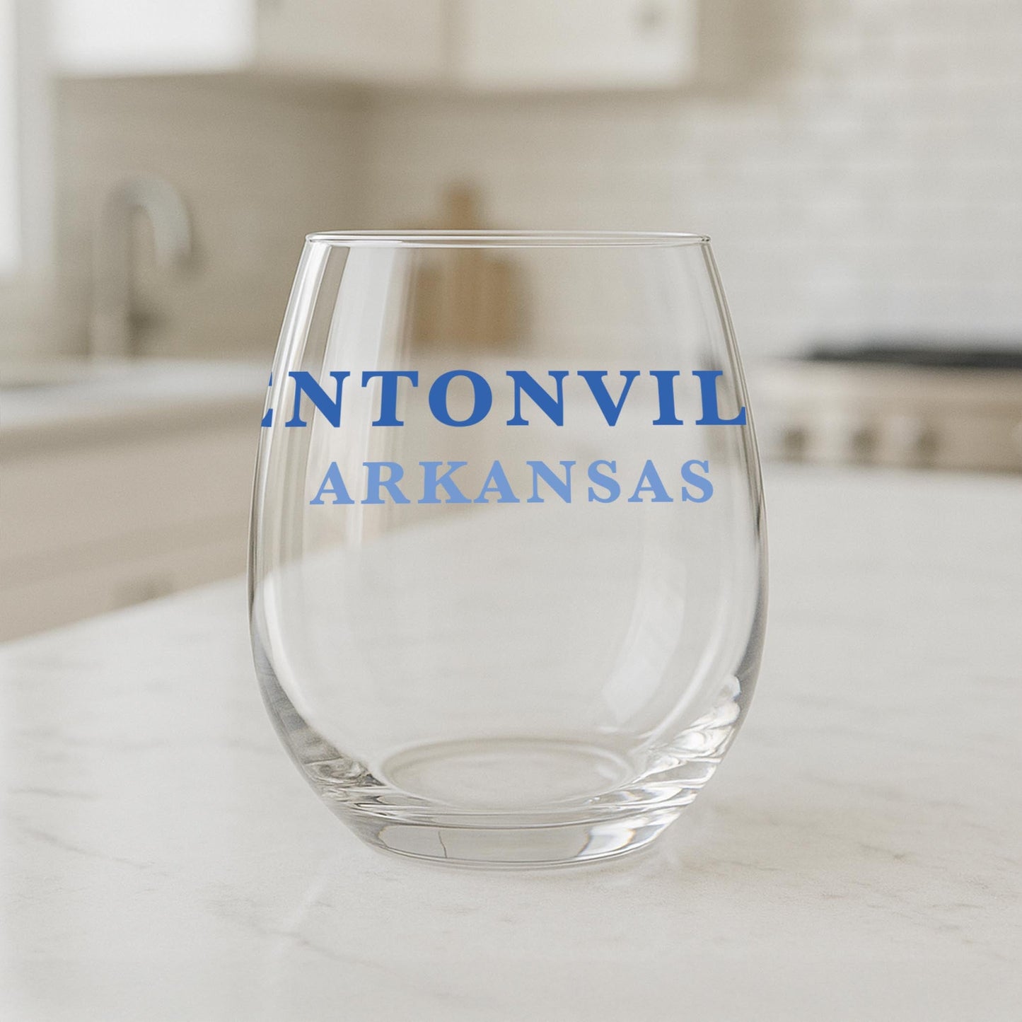15oz Stemless Wine Glass-Love+Local Blue Noel - A Grand Millennial Christmas