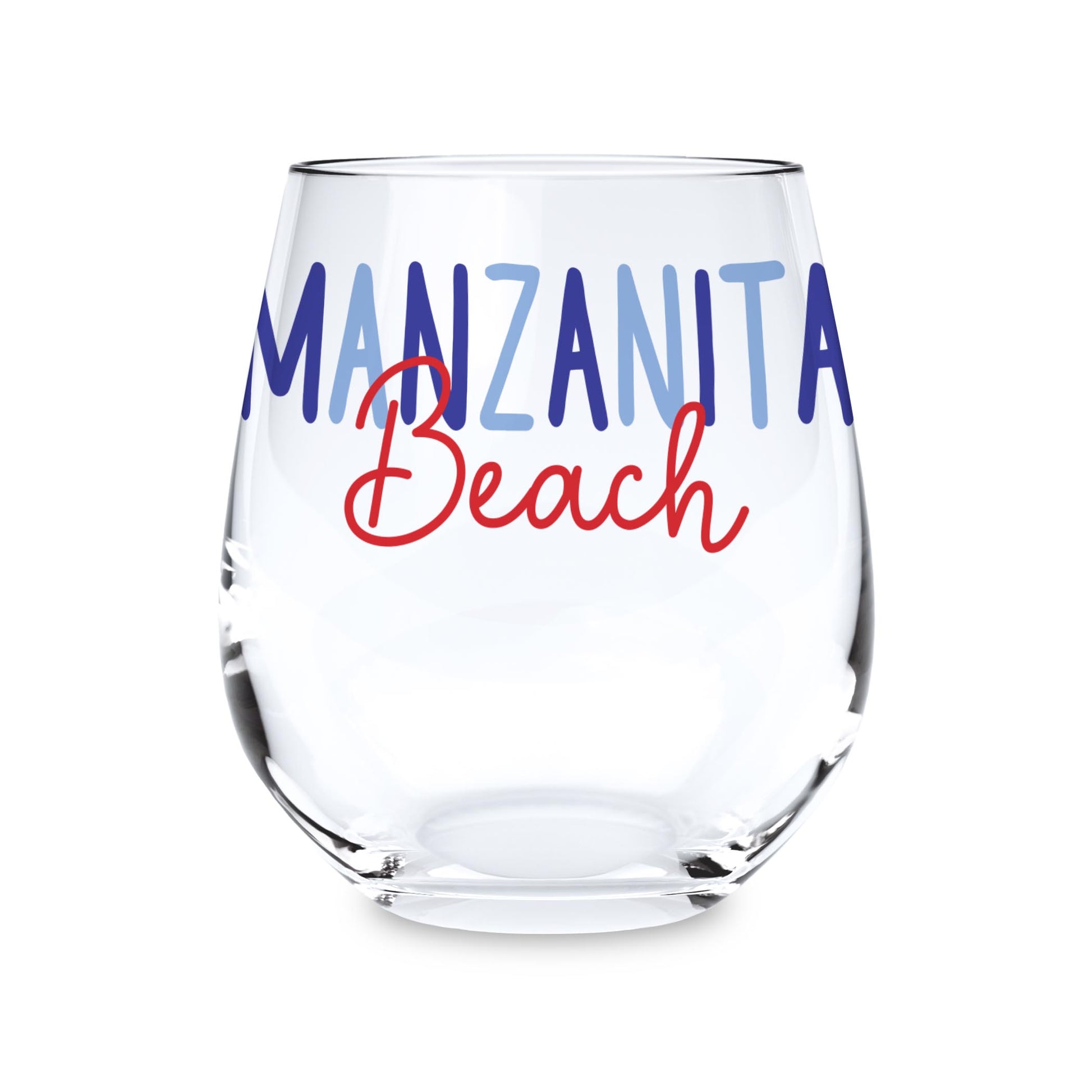 15oz Stemless Wine Glass-4th of July Manzanita Beach -0