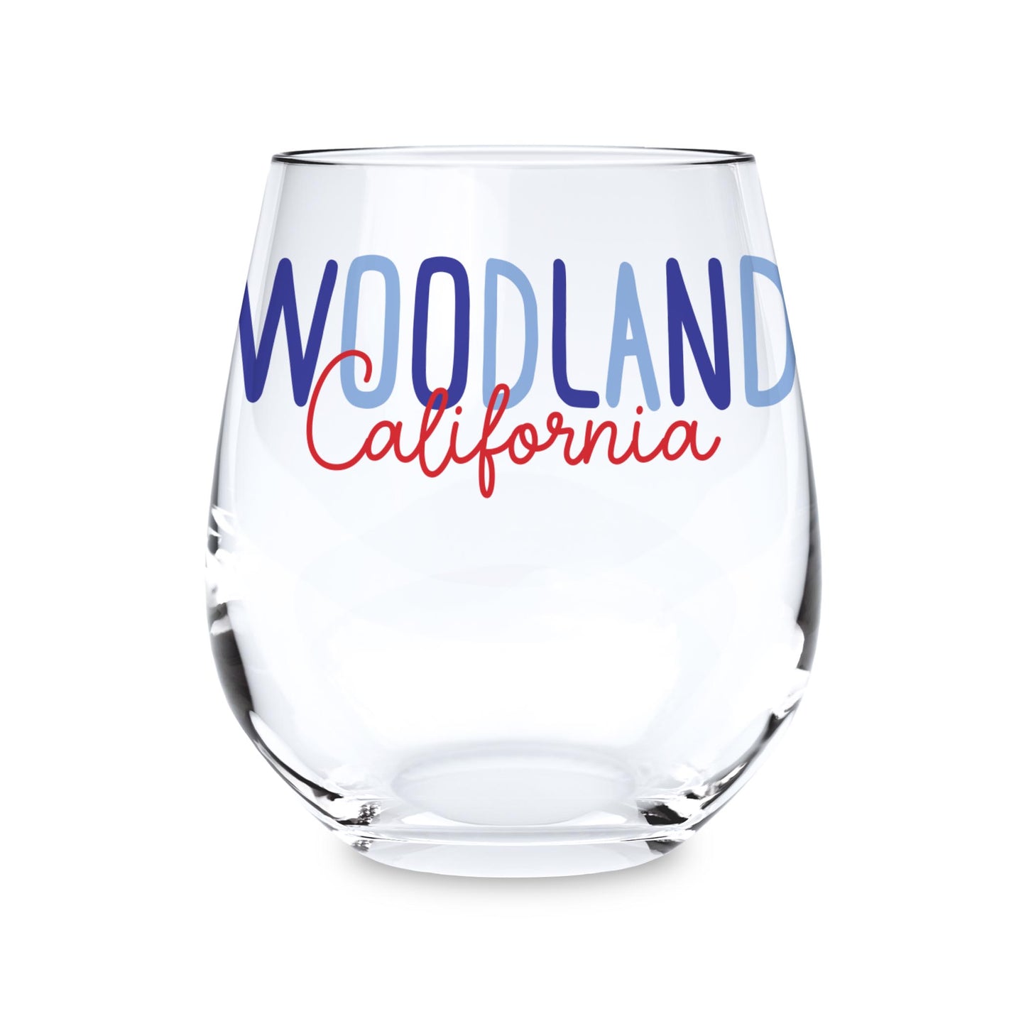 15oz Stemless Wine Glass-4th of July Woodland California -0