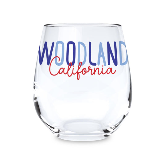 15oz Stemless Wine Glass-4th of July Woodland California -0