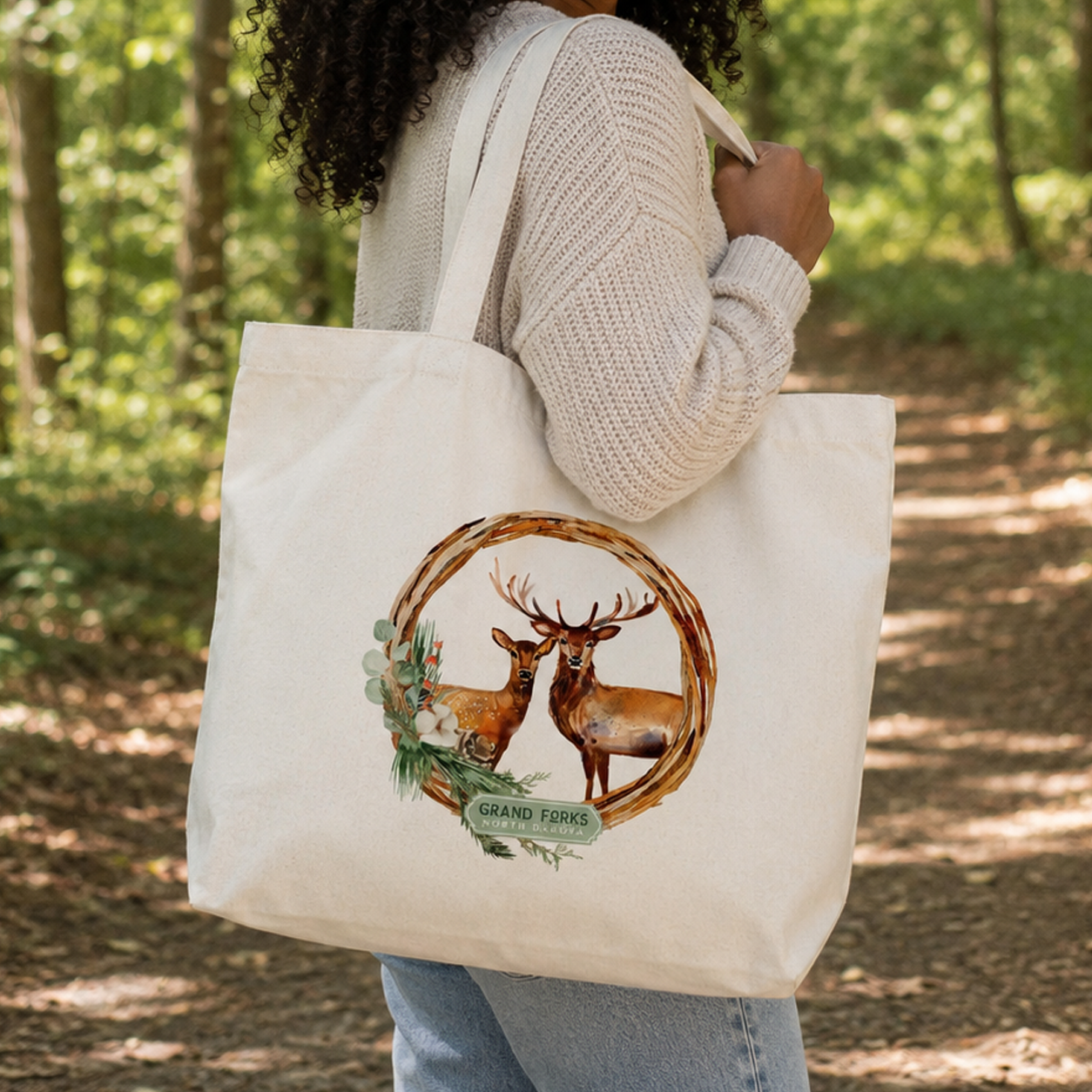 Canvas Tote Bag-Woodland | Custom | Personalize