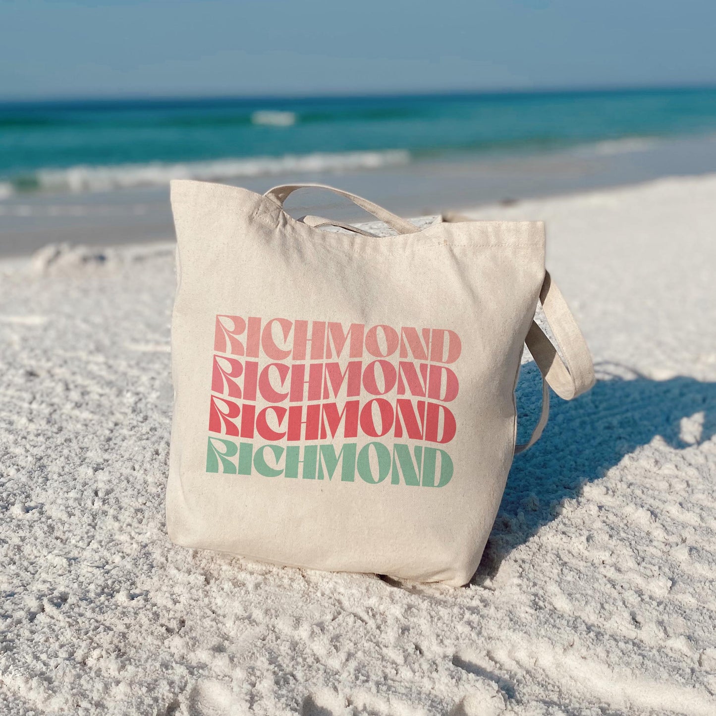 Tote Bag Natural Canvas-Retro Wave Richmond Virginia