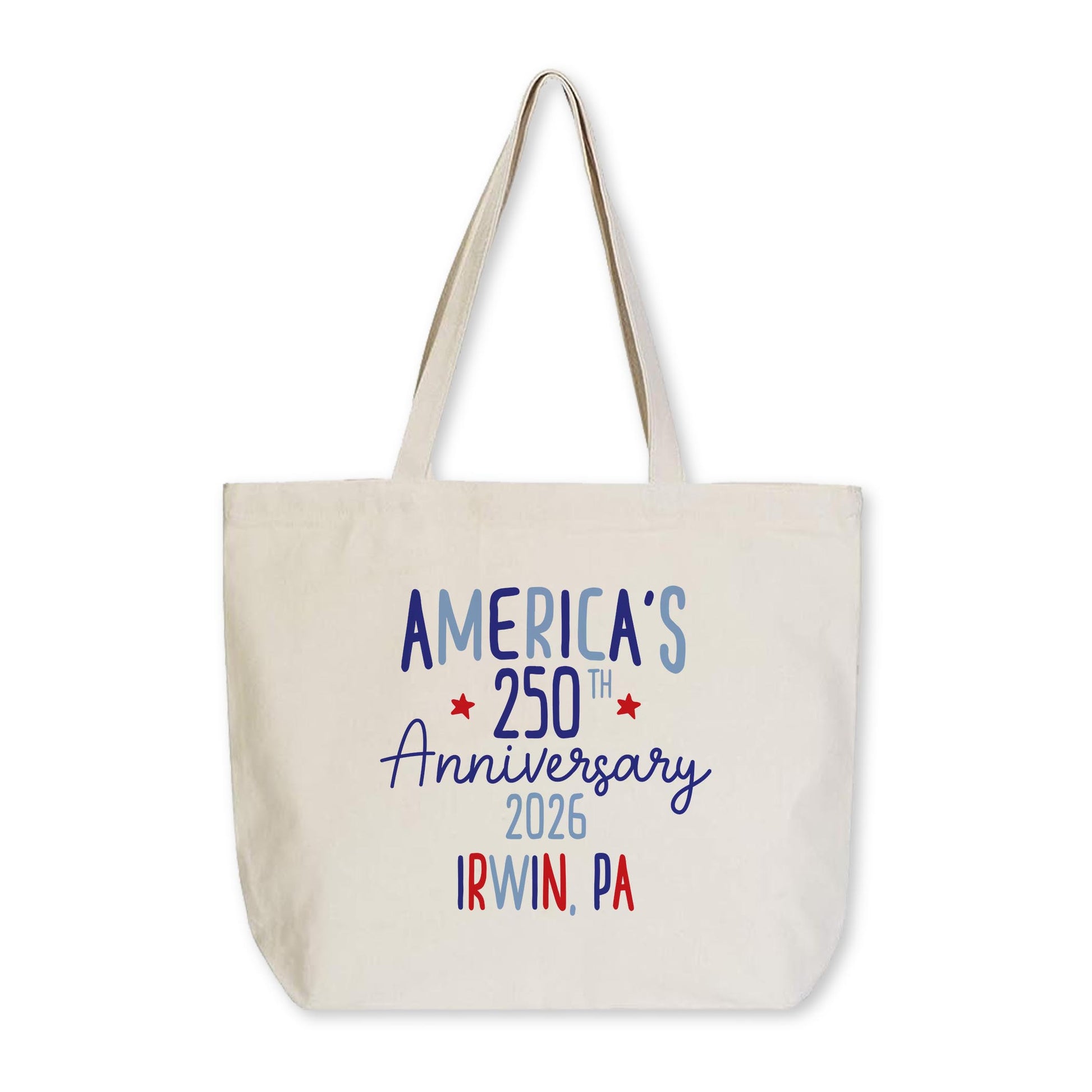 Tote Bag Natural Canvas-4th of July Irwin Pennsylvania -0