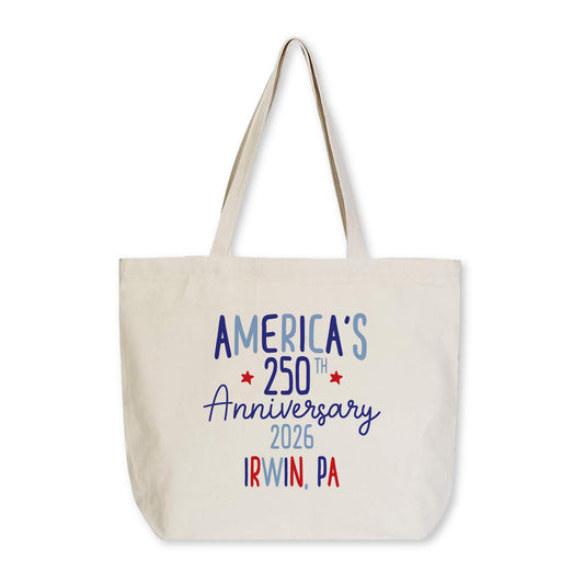 Tote Bag Natural Canvas-4th of July Irwin Pennsylvania -0