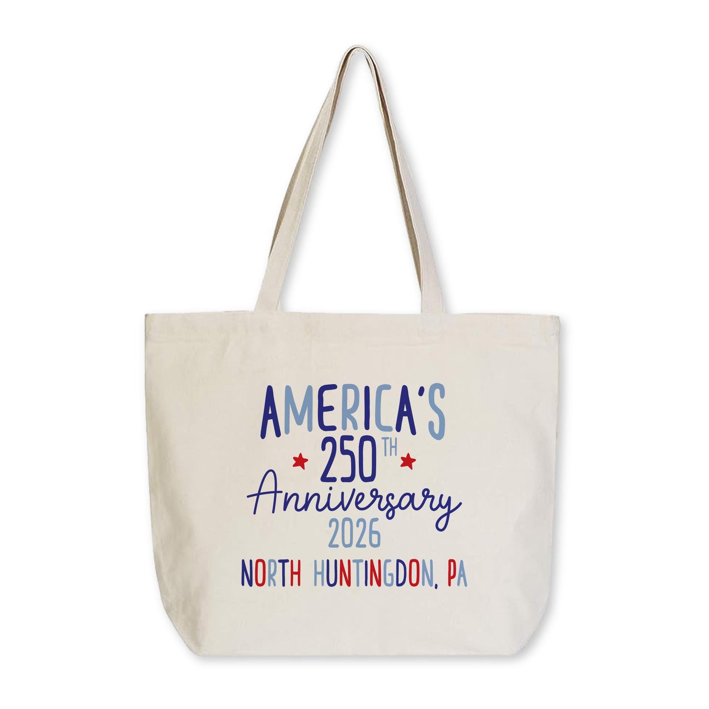 Tote Bag Natural Canvas-4th of July North Huntingdon Pennsylvania -0